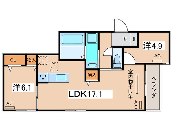 Clashist墨江の物件間取画像